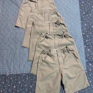 Khaki School Uniform Shorts - Set of 5